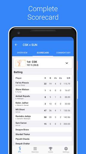 IPL 2021 Live Scores and Matches - Cricket Live screenshot 4