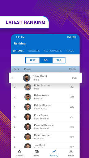 AD FREE Live Score and Schedule by TAB Cricket screenshot 5