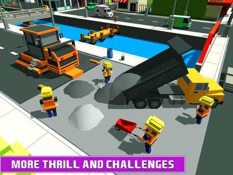Blocky Highway Road Building screenshot 10