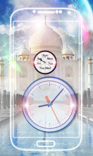 Tajmahal Clock Live Wallpaper screenshot 5
