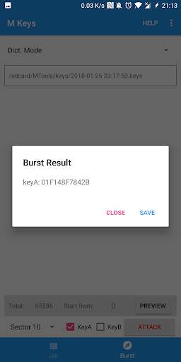 M Keys [ACR122U] - Mifare Keys Generator & Manager screenshot 5