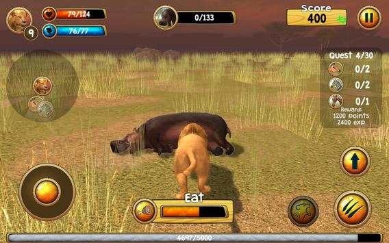 Wild Lion Simulator 3D 4 تصوير الشاشة
