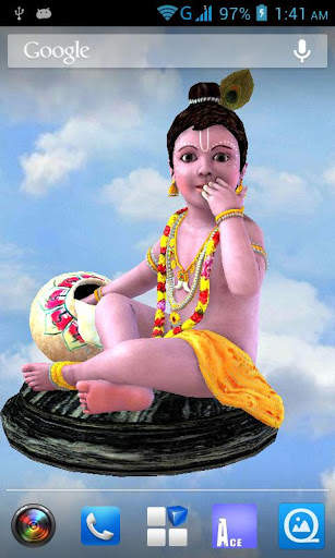 3D Little Krishna Live Wallpaper screenshot 1