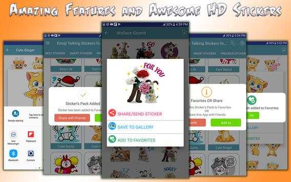 Emoji Fancy HD Talking Stickers for all Messengers screenshot 4