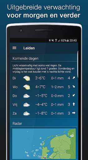 Het Weer: weerapp, radar, verwachting en weeralarm screenshot 3