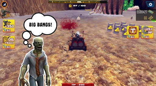 Shoot Zombies with Guns and Ride down by Cars screenshot 5