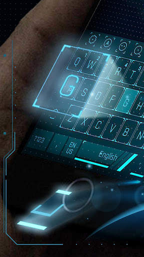 Hologram Star Tech Keyboard Theme स्क्रीनशॉट 1