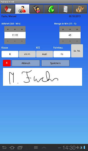 FADATA mobil Fahrschulsoftware screenshot 4