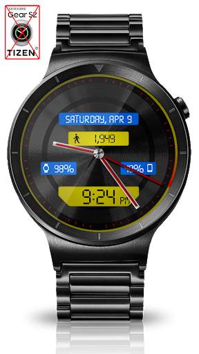 Black Metal LED HD WatchFace Widget Live Wallpaper screenshot 8