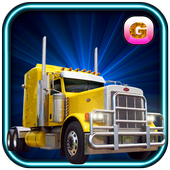 Cargo Truck Driver Mountain icon