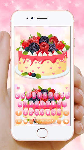 Cartoon Blackberry Cake Tema Papan Kekunci screenshot 1