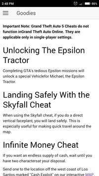 Cheat Codes for GTA 5 Games screenshot 5