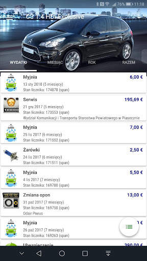 MyFuelLog2 Utrzymanie pojazdów i historia wydatków screenshot 1