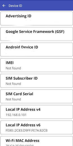 Google Advertisement ID (GAID) screenshot 2