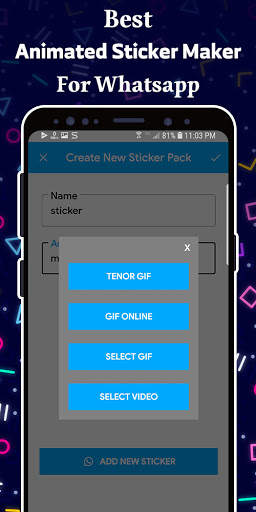 Animated Sticker Maker Whats‏ screenshot 1