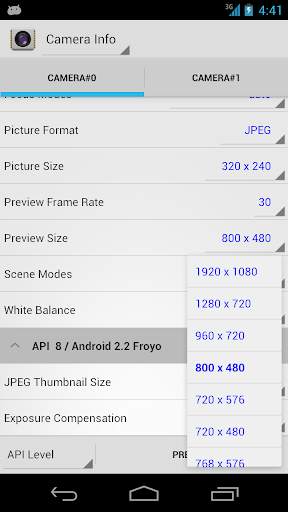 Camera Info screenshot 2