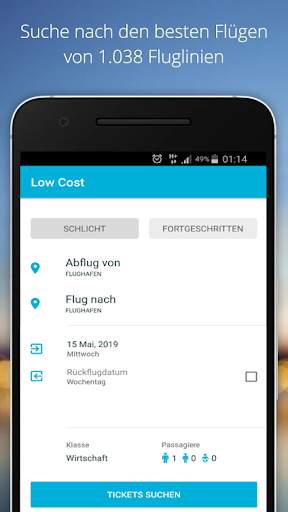 Billigflug App & Vergleiche günstige Flüge screenshot 1