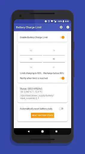 Battery Charge Limit [ROOT] screenshot 1