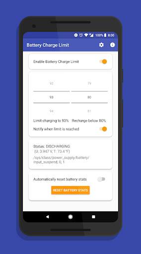 Battery Charge Limit [ROOT] screenshot 1