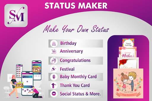 Status Maker - Photo Editor & Full Screen Video स्क्रीनशॉट 1