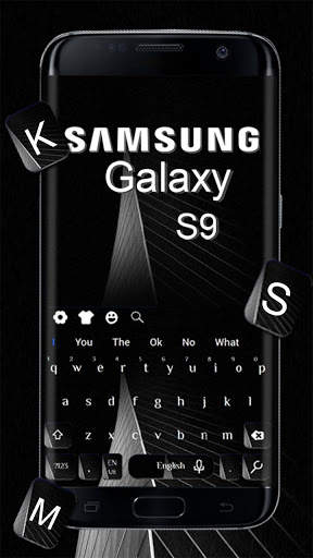 Black Keyboard for Galaxy S9 स्क्रीनशॉट 1
