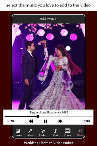 Wedding Photo to Video Maker w screenshot 7