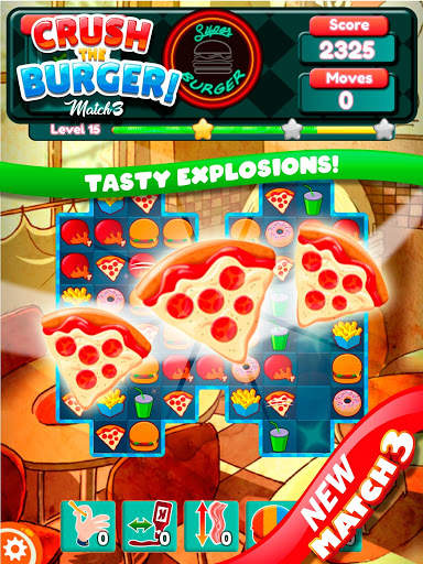 Crush The Burger ! Deluxe Match 3 Game screenshot 11