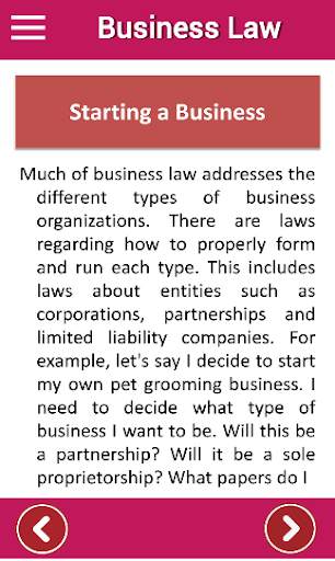Business Law - Student offline guide screenshot 2