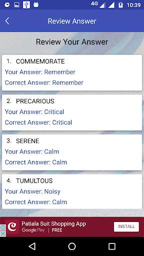 Synonyms Test screenshot 3