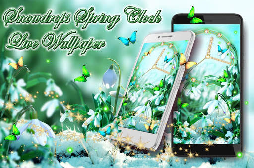 Snowdrops Spring Clock Live Wallpaper screenshot 5