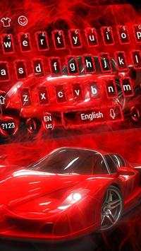 Red Speed Car Keyboard Theme screenshot 1