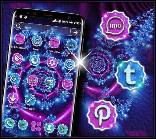 Neon Flower Art Launcher Theme screenshot 5