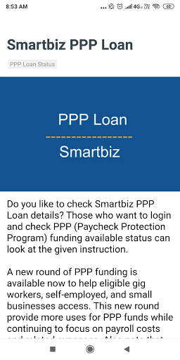PPP Loan App - Status of Womply & Other SBA Loans screenshot 6