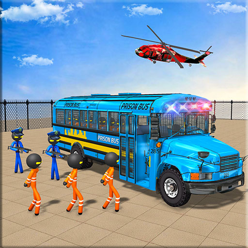 Stickman City Driving Prisoner Bus Transport game icon