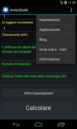 Calcolo condizionatore d'aria screenshot 2