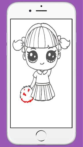 How to draw a surprise cute doll screenshot 6