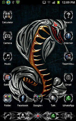 Tribal Metal Go Launcher Theme screenshot 6