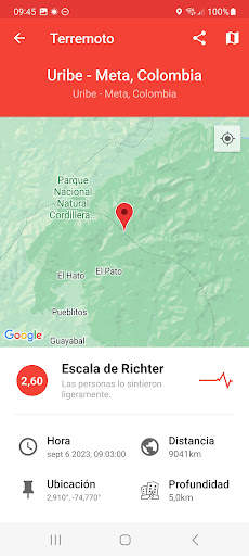 Mis Alertas de Terremotos screenshot 1