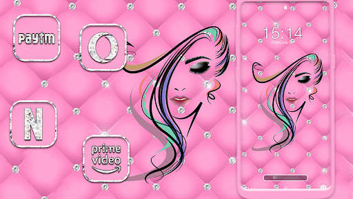 Girly Pink Launcher Theme screenshot 4