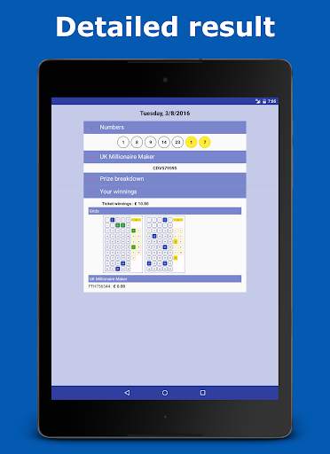 Results for Euromillions screenshot 2