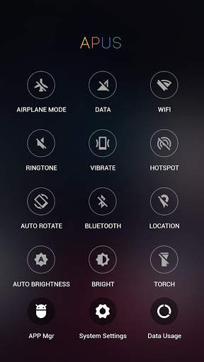 Shiny Black APUS Launcher theme screenshot 3