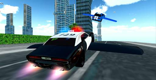 Flying Police Car Driving screenshot 2