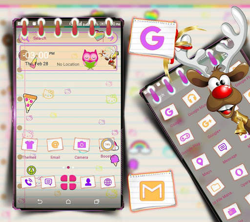 Cute Notepad Launcher Theme screenshot 1