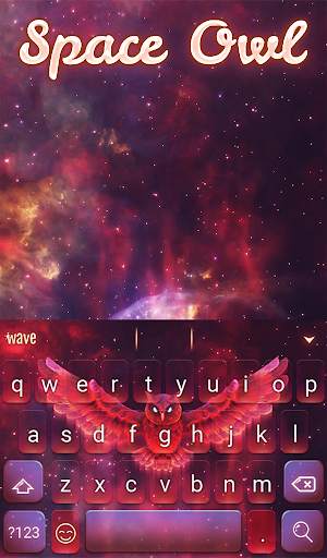 Space Owl Animated Keyboard   Live Wallpaper screenshot 2