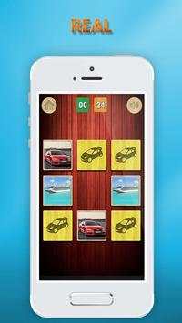 Car memory games pictures for kids and adults screenshot 1