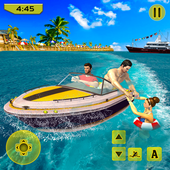 Beach rescue duty: Beach Lifeguard Rescue training icon