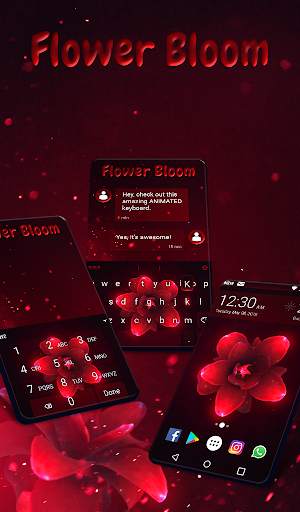 Flower Bloom Animated Keyboard   Live Wallpaper screenshot 1