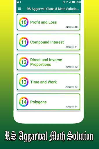 RS Aggarwal Class 8 Math Solution offline screenshot 2