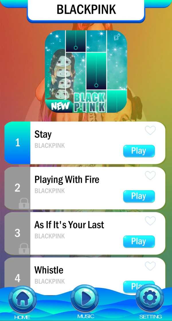 BLACKPINK Chibi Piano Tiles screenshot 1
