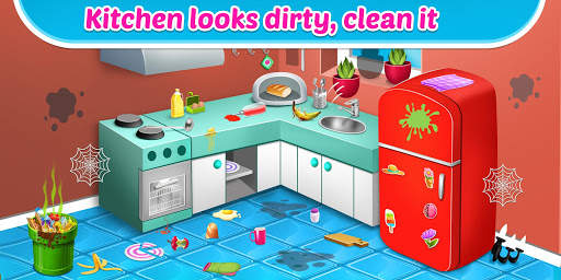 Baby Doll House Clean - Princess Home Cleanup Game screenshot 2